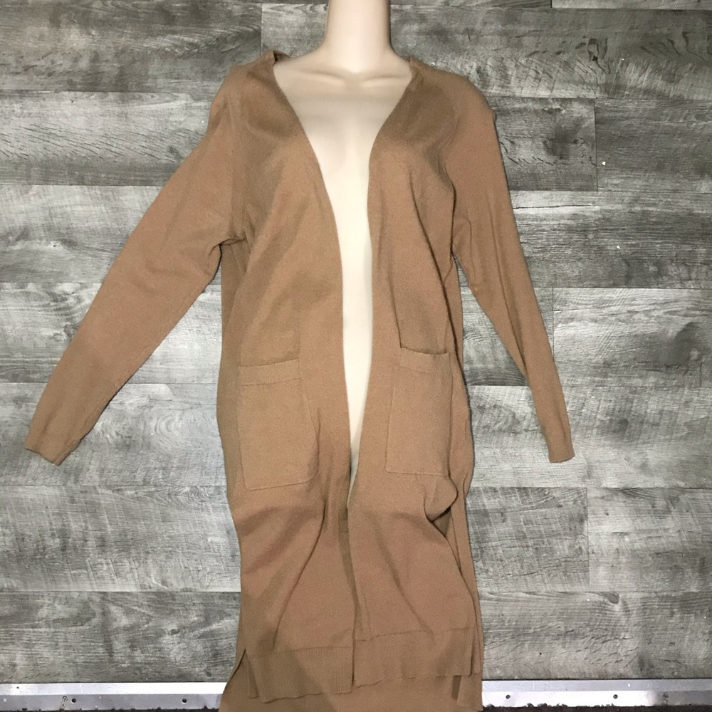 Love tree camel color long cardigan
